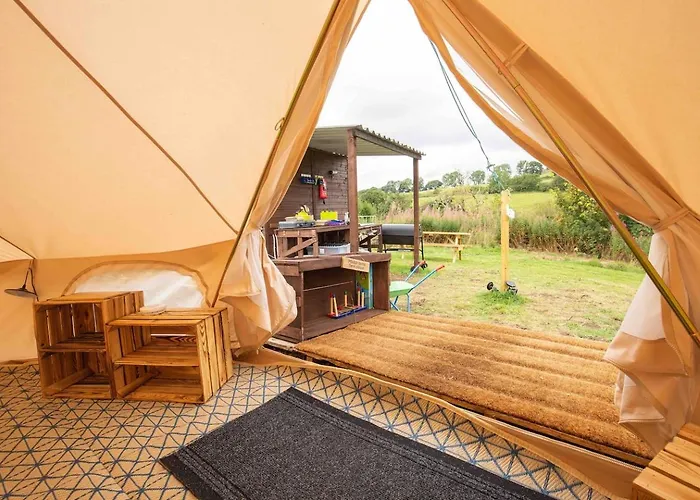 Roaches Retreat Family Glampsite, Rocky Reach Bell Tent With Outdoor Adventures And Campfire Nights