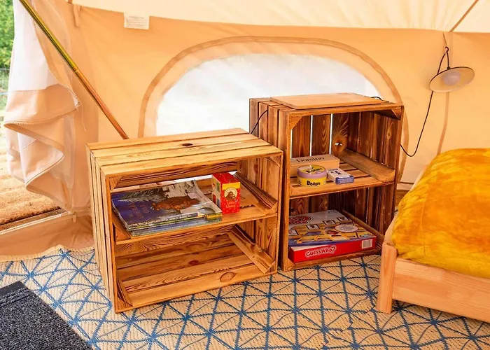 Roaches Retreat Family Glampsite, Rocky Reach Bell Tent With Outdoor Adventures And Campfire Nights