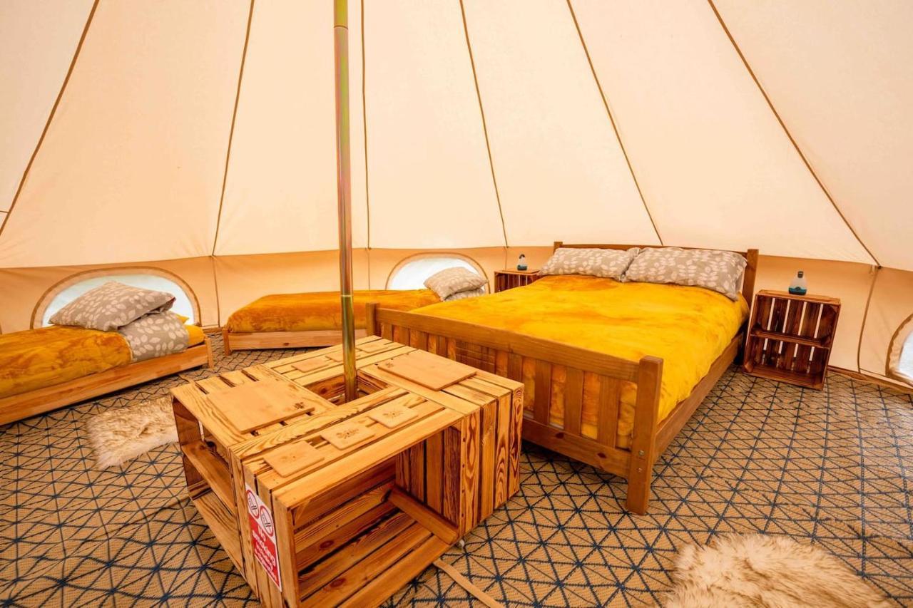 Luxury tent Roaches Retreat Family Glampsite, Rocky Reach Bell Tent With Outdoor Adventures And Campfire Nights Upper Hulme